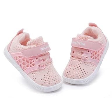 BMCiTYBM Baby Shoes Boys Girls Mesh Sneakers Infant Breathable Walking Shoes Lightweight Non-Slip First Walkers 6 9 12 18 24 Months Pink Size 12-18 Months Infant - Image 6