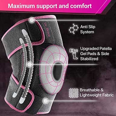 DR. BRACE ELITE Knee Brace with Side Stabilizers & Patella Gel Pads for Maximum Knee Pain Support and fast recovery for men and women-Please Check How To Size Video (Orion's, Medium) - Image 3