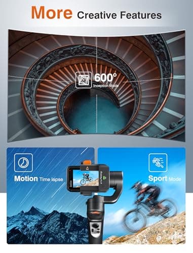 3 Axis Gimbal Stabilizer for Gopro Hero 13/12/11/10/9, Handheld Stabilizer for Gopro for Video Recording, IPX4 Waterproof, Bluetooth Control, Compatible with Osmo Camera, Insta360, hohem iSteady Pro4 - Image 9