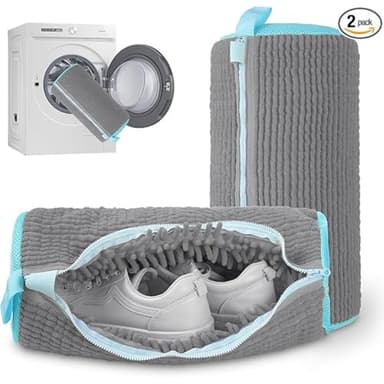 mcdhhemoShoe Washing Machine Bag, Sneaker Laundry Shoe Bag for Washer and Dryer, Durable Mesh Laundry Bags for Delicates Shoes Washing Bag with Side Zip, Reusable Shoe Bag for Gym Shoes(Yellow） (1) - Image 8