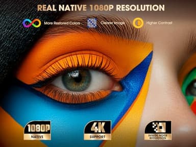 VIZONY E1 Pro Netflix-Certified Smart Projector, 550 ANSI Lumens, WiFi Bluetooth, Auto Focus & Keystone, Native 1080P & 4K Support, Full-Sealed Optical Engine, Portable Home Theater for Indoor/Outdoor - Image 4