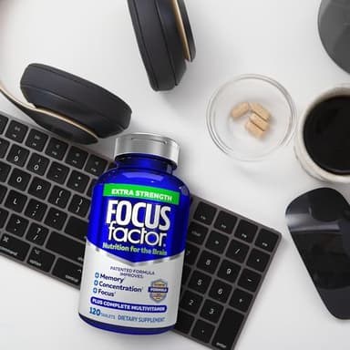 Focus Factor Adults Extra Strength, 120 Count - Brain Supplement for Memory, Concentration and Focus - Complete Multivitamin with DMAE, Vitamin D, DHA - Trusted Health Vitamins - Image 6
