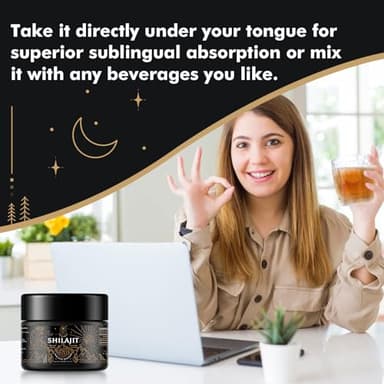 Shilajit Resin with Fulvic Acid & Trace Minerals, Original Siberian Pure Shilajit with 85+ Humic Acid Supplement Gel for Energy & Immune System - 100 Serving / 50g - Image 8