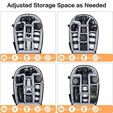 MOSISO Camera Backpack, DSLR/SLR/Mirrorless Photography Camera Bag 15-16 inch Waterproof Hardshell Case with Tripod Holder&Laptop Compartment Compatible with Canon/Nikon/Sony, Black - Image 3