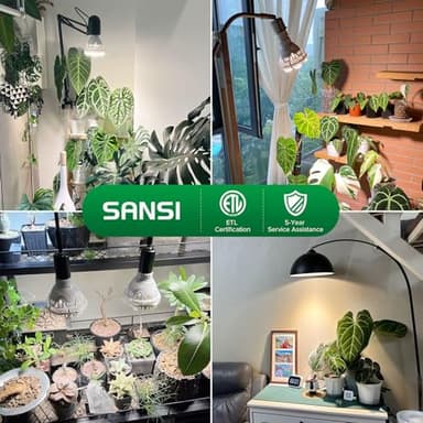 SANSI Grow Lights for Indoor Plants Full Spectrum, 36W Grow Light Bulb (400 Watt Equivalent) with Optical Lens for High PPFD, PPF 65.6 umol/s LED Energy Saving Plant Light Bulb for Seeding and Growing - Image 6
