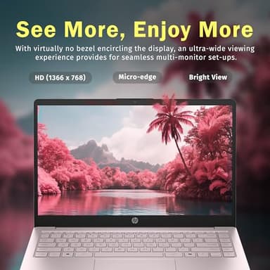 HP Stream 14" HD Laptop, Intel Processor N150, 32GB RAM, 1.12TB Storage (128GB UFS+1TB Docking Station Set), Intel Graphics, 1 Year Office 365, Copilot, Wi-Fi, HD Camera, Windows 11, Pink - Image 4
