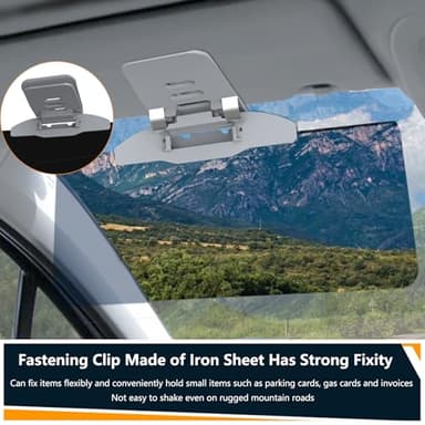 Sun Visor Extender for Car, Polarized Sun Visor for Car, Anti-Glare, Protect UV Ray, Adjustable Angle, Easy to Install, Safe Driving Accessories Extender, Universal for Cars, Trucks, SUVs - Image 5