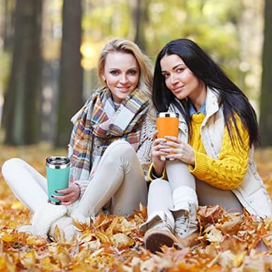 EcoMozz 20oz Tumbler Stainless Steel Vacuum Insulated Mug with Lid, Double Wall Travel Mug, Durable Powder Coated Coffee Cup, Suitable for Ice Drinks and Hot Beverage (New Mix 12 pack) - Image 9