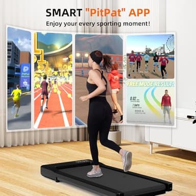 SupeRun Walking Pad, Under Desk Treadmill, 3 in 1 Portable Treadmill with Remote Control LED Display, 2.2 HP Quiet Walking Jogging Machine for Office Home Use, 300 Lbs Capacity - Image 7