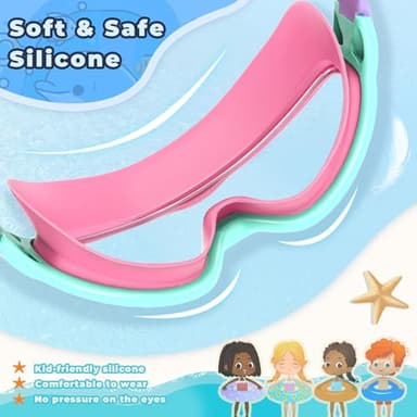 Keary 2 Pack Swim Goggles for Kids 6-14 8-14 Kids Swimming Goggles Age 3-15 4-7 4-16 8-12 For Boys Girls Youth Toddler Children Pool Water Goggle Anti Fog UV Protection Clear Wide View Waterproof - Image 4