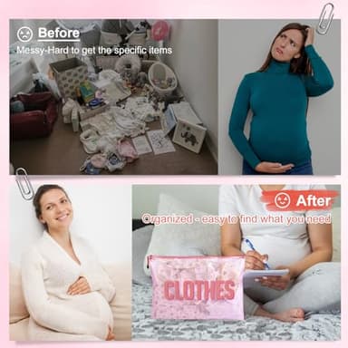 KUIRAN 3pcs Hospital Bag Organizing Pouches for Labor and Delivery, Maternity Essentials Diaper Bag Organizer for Mom Travel - Pink - Image 4