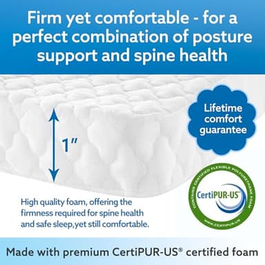 Criblike Waterproof Pack and Play Mattress, 38"x 26" Playard Mattress Pack N Play Mattresses Topper with Washable Cover & Carry Bag, Baby Essentials Items - Image 6