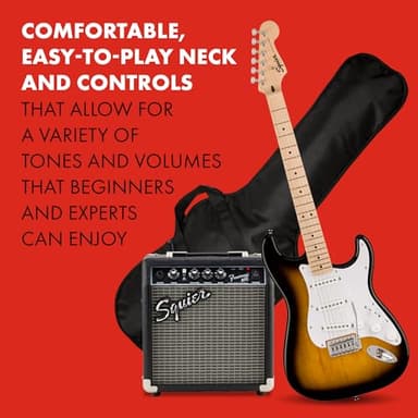 Squier Sonic Series Stratocaster Pack - 2-color Sunburst - Image 5