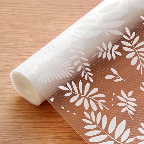 Cooyes Shelf Liners for Kitchen Cabinets Waterproof & Oil-Proof Kitchen Cupboard Mats Non-Slip Drawer Mats EVA Material Non Adhesive Fridge Liner for Shelves - Image 1