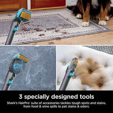 Shark PX250 StainStriker HairPro Portable Carpet, Upholstery & Area Rug Cleaner with Pet Stain & Hair Tools, Self-Cleaning, Perfect for Pets & Car Interiors, 3 Cleaning Tools & Pet Solution (Renewed) - Image 8
