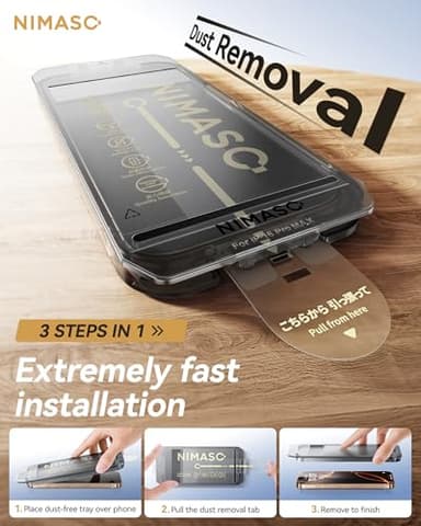 NIMASO for iPhone 16 Pro Screen Protector, 3 Pack Tempered Glass Screen Protector for iPhone 16 Pro, Automatic Dust Removal, Instant Installation,HD Clear, 9H Hardness Shockproof (6.3 inches) - Image 2