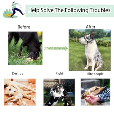 Diketone Large Dog Muzzle, Muzzle for Large Dogs to Prevent Eating/Chewing/Biting, Breathable Reflective Adjustable Medium Dog Accessories - Image 3