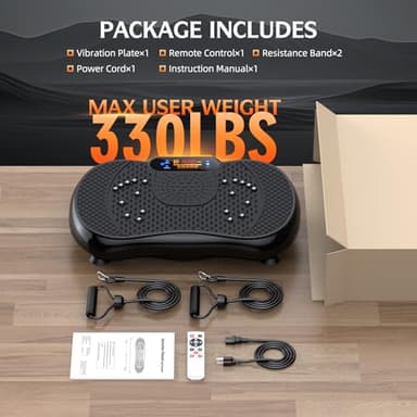 PBYRD Vibration Plate Exercise Machine, Lymphatic Drainage Machine for Weight Loss, Full Body Workout Vibrate Fitness Platform, Helps Toning Shaping Wellness Home Gyms Workout - Max User Weight 330lbs - Image 8