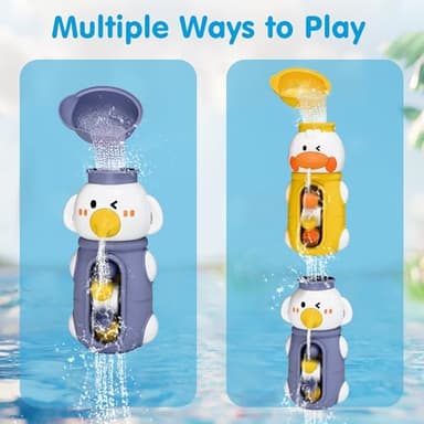 iPlay, iLearn Baby Bath Toys, Toddler Waterfall Bathtub Toy W/ Suction Cup, Kids Water Spinner for Tub Pool, Infant Duck Elephant Shower Bathtime, Birthday Gifts 12 18 Month 1 2 3 Year Old Boys Girls - Image 3