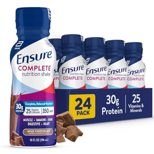 Ensure COMPLETE Milk Chocolate Nutrition Shake, Complete, Balanced Meal Replacement, Ready To Drink, 30g Protein, 25 Vitamins & Minerals, 10 fl oz—24 Pack - Image 1
