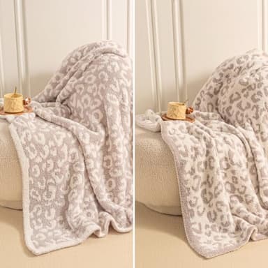 Mokoya Twin/Twin XL Blanket for Bed, Soft Large Cheetah Print Throw 70"x80", Big Cozy Bed Blanket, Reversible Aesthetic Bedding, Leopard Bed Spread, Gifts for Women, Mom, Girls, Grey - Image 6