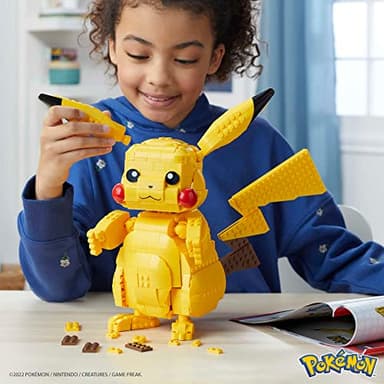 MEGA Pokémon Building Toys Set Jumbo Pikachu with 806 Pieces, Articulated and Poseable, 12 Inches Tall, for Kids - Image 3