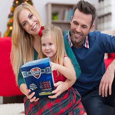 Qwifyu Piggy Bank for Boys Girls, 4 5 6 7 8 9 10 Year Old Girl Boy Birthday Gift Ideas, Electronic Password Money Saving Box ATM, Great Gift Safe Bank Toys for Kids (Camouflage Blue) - Image 6