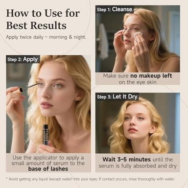 WM WESTERN MIRACLE Eyelash Serum for Longer, Thicker Lashes - Enhances Natural Lashes, Extensions & Brows - 1 Pack - Image 3