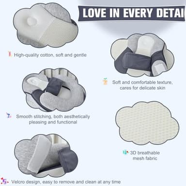 MUSICRAB Bassinet Snuggle Bed Adjustable Wedge Lounger - Image 4