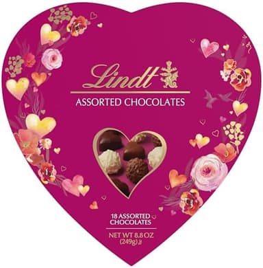 Lindt Valentine's Classic Heart Assorted Gourmet Chocolate Candy Truffles, 8.8 oz - Image 3