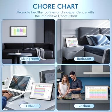 Calendar Digital 15.6 Inch Electronic Calendar&Chore Chart, 1920 * 1080P IPS Touchscreen Wall Smart Weekly and Monthly Planner For family Black Gift for mother mom women - Image 4