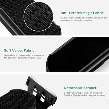 KEDSUM Aquarium Glass Cleaner, Fish Tank Glass Cleaner Algae Scraper Brush, Floating Magnet Cleaning Scrubber Tool with Handle Design - Image 5