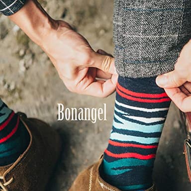 BONANGEL Mens Dress Socks, Cool Cute Food Graphic Animal Novelty Crazy Funny Crew Fun Socks for Men - Image 5