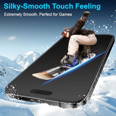 Mothca 2 Pack Matte Glass Screen Protector for iPhone 17 Pro Max/iPhone 16 Pro Max 6.9-inch [Auto Fit Box Dust-Free] Full Coverage Anti-Glare & Anti-Fingerprint Tempered Glass, Smooth as Silk - Image 4