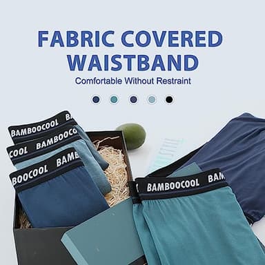 BAMBOO COOL Men's Long Boxer Briefs Performance Long Leg Sports Boxer Brief Underwear MultiPack - Image 6