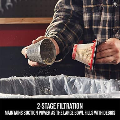 Craftsman V20 Cordless Hand Vacuum, 45 CFM, 2 Stage Filtration System with Filter, Battery and Charger Included (CMCVH001C1) - Image 6