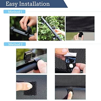 Car Window Shades,2 Pack Window Shade for Baby in Cars,Retractable Car Window Shade for Baby,Side Window Sun Shade Effectively Block UV Rays and Harsh Sunlight(15.7"x18.5") - Image 2