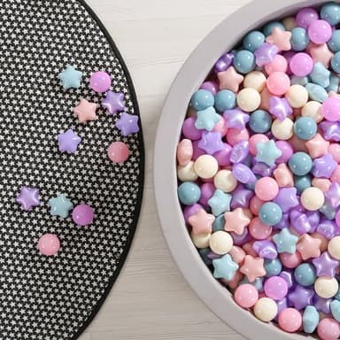 GOGOSO Ball Pit Balls for Toddlers Phthalate-Free BPA-Free Non-Toxic Crush Proof Soft Plastic Play Balls Baby Kids Shape Tent Pool Playhouse Playpen Party Decor, Pink+Purple+Blue,200PCS - Image 5