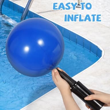 TicTac Shot Pool Toys Games Set- Tic-Tac-Toe Inflatable Pool Toy with 10 Balls - for Adults Teens Kids 2-10 Players - Image 8