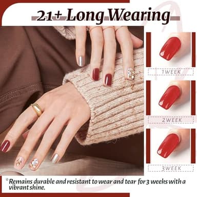 JEWHITENY 30pcs Gel Nail Polish Kit With 27 Colors + Matte Top Coat, Base Coat And Top Coat Polish Set For Manicure Nail Art Salon/Home Starter (Packaging May Vary) - Image 4