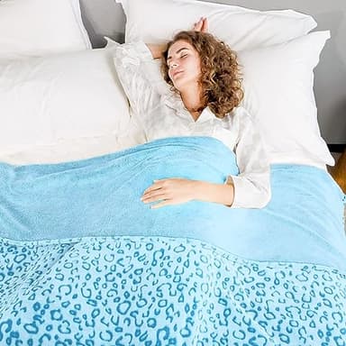 ZHIKU Warm Blanket Throw Soft Fleece Blankets Throw Blanket Lightweight 40"x50" - Image 5