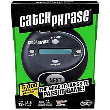 Hasbro Gaming Catch Phrase Electronic Game | Fun Active Handheld Party Games for Adults, Teens, and Kids | 4 or More Players, 2 Teams | Portable Summer Travel Activities | Ages 12+ (Amazon Exclusive) - Image 1