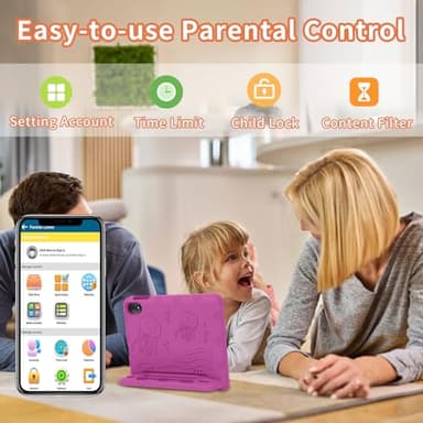 2025 Upgraded Android 14 Tablet, 10inch Kids Tablet , Octa-core CPU, 10GB+64GB+1TB Expand Tablets for Kids with Kids Space, Parental Control, 6000mAh Big Battery, HD Touchscreen Display Tableta (Pink) - Image 5