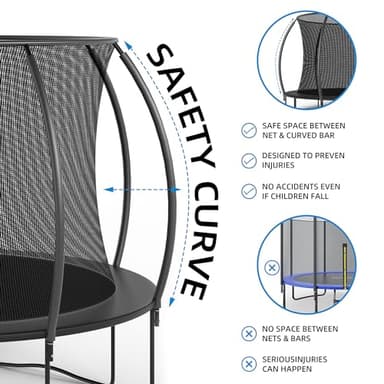 ALTLER 14FT Trampoline Enclosure Net Outdoor Jump for Kids and Adults Round ASTM Approved 400/450LBS Weight Capacity - Image 5