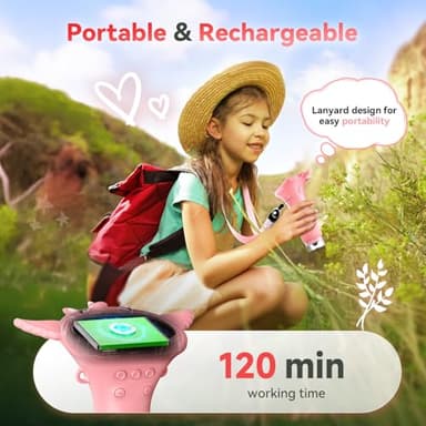 Hideal HP40 Microscope for Kids [Easy and Fun] 2" IPS Portable Handheld Kids Microscope Miniscope, Pocket Mini Scope Educational Science Kit, Birthday Easter Gifts for Kids, PC View, Pink - Image 2