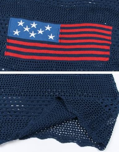 Alsol Lamesa Women’s Swimsuit Crochet Cover Up Summer Long Sleeve Knit Bathing Suit Cover Up Swimwear Mesh Tops - Image 5