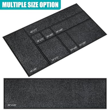 Azadx 2'x4' Indoor Outdoor Door Mat Heavy Duty Front Door Mat Ultra Absorbent Muddy Dirt Resist Welcome Door Mats Non-Slip Backing Entrance Mat for Home Commercial Outdoor Entrance Floor Mat - Image 5