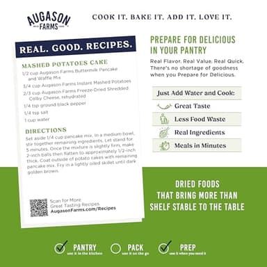 Augason Farms Instant Mashed Potatoes Can, Emergency Food Supply, Everyday Meals, 30 Servings - Image 6