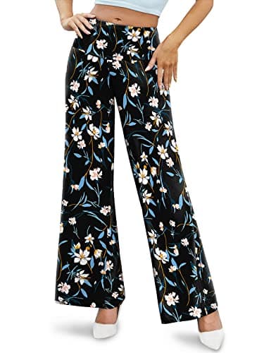 Arolina Women's Stretchy Wide Leg Palazzo Lounge Pants Casual Comfy High Waist Palazzo Pants - Image 2