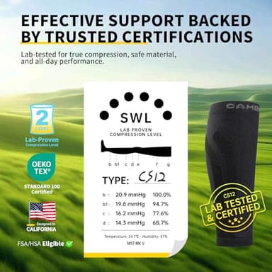 CAMBIVO 3 Pairs Calf Compression Sleeves for Men & Women – Footless Compression Socks for Shin Splints, Pain Relief, Varicose Veins – Leg Support for Running, Travel, Fitness, Nursing - Image 5